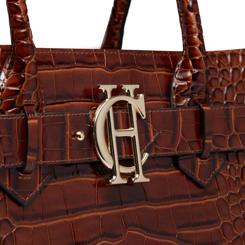 Holland Cooper The Brompton Tote - Tan Croc-2